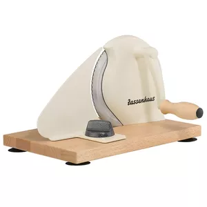 Manual slicer Zassenhaus 072082, max slice thickness 1.8 cm, cream, W300×H190 mm, 2.4 kg
