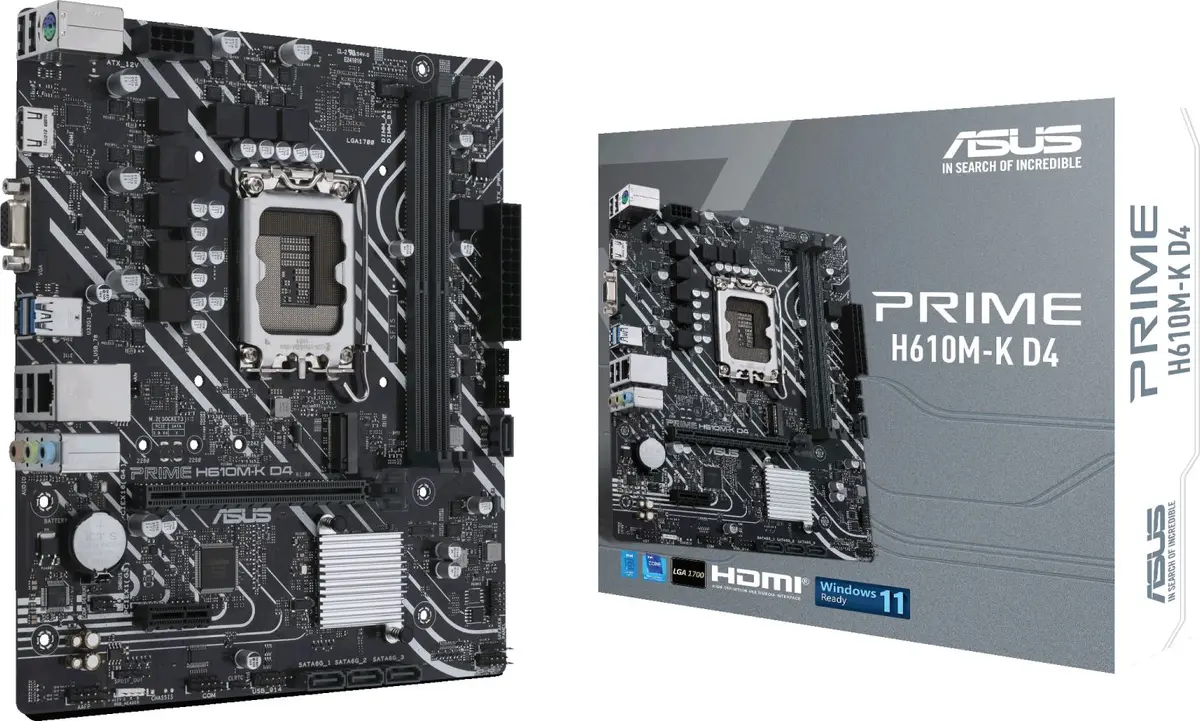 Mātesplate ASUS PRIME H610M-K D4 micro