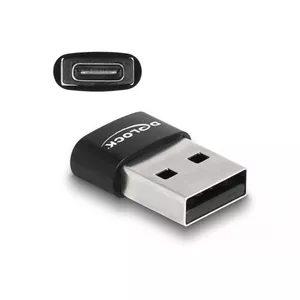 DeLOCK 60002 cable gender changer USB A USB C Black