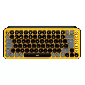 Logitech POP Keys Wireless Mechanical Keyboard With Emoji Keys tastatūra Bluetooth sistēma QWERTY Angļu Dzeltens