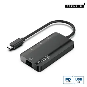 Microconnect USB3.1CCOM16 Laptop Docking Station Wired USB 3.2 Gen 1 Type-C Grey with 100W Power Delivery and Ethernet