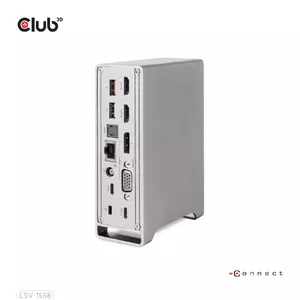 Docking Station CLUB3D CSV-1568 Metal Casing USB Gen2 Type-C USB Gen2 Type-A HDMI DP VGA RJ45 120W