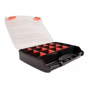 Storage box DeLOCK 18418 17 compartments 320x255x60mm orange black