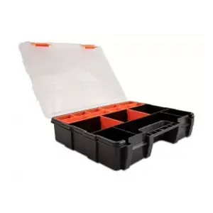 Storage box DeLOCK 18416 21 compartments 290x220x60mm orange black