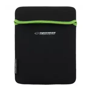 Tablet folio case ESPERANZA ET172G for 24.6 cm (9.7") screens, neoprene, black/green