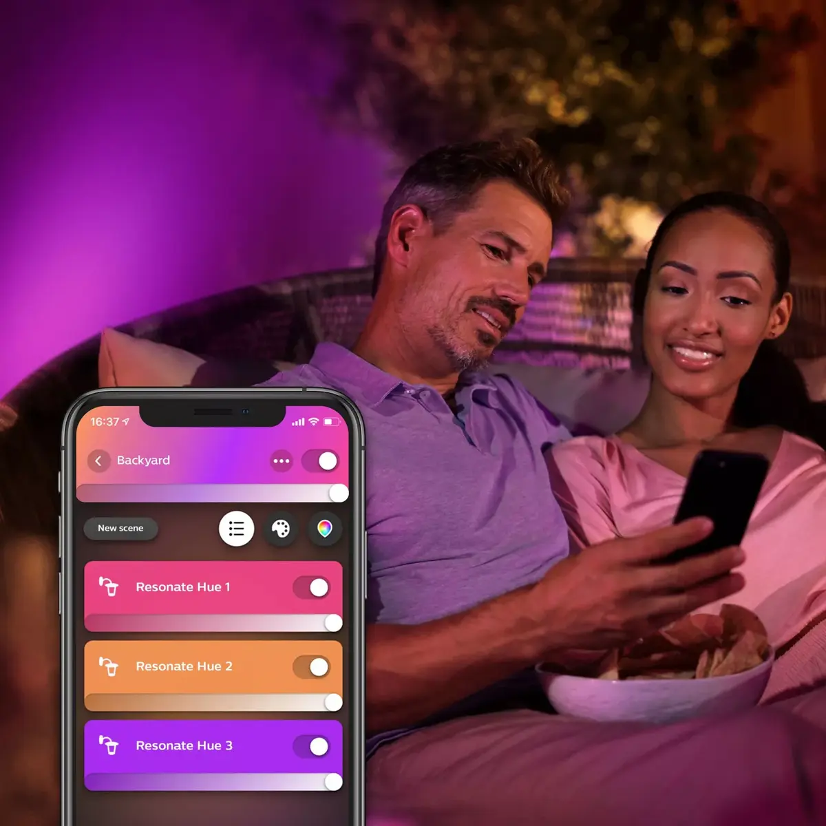 Outdoor wall lighting Philips Hue White and colour ambience Resonate Photo 8