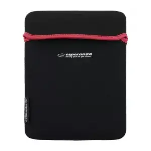 Tablet folio case ESPERANZA ET172R for 24.6 cm (9.7") screens, neoprene, black/red