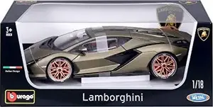 Die-cast model car Bburago Lamborghini Sian FKP 37 1:18, preassembled, green
