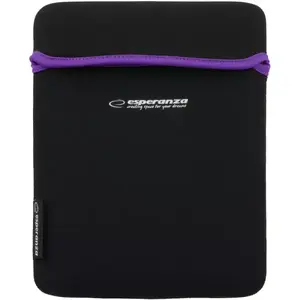 Pouch case for tablets ESPERANZA ET172V — neoprene, fits up to 24.6 cm (9.7") screens, black/violet