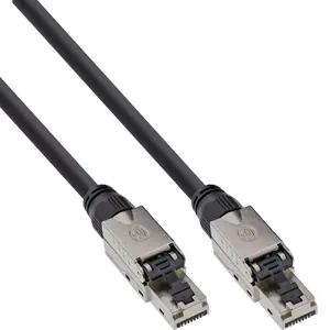 Патч-кабель InLine, U/UTP, Cat.6A, безгалогенный, медь AWG23, черный 30м