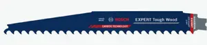 Bosch Expert Reciprocating Saw Blade S1142KHM Carbide for Thick Tough Wood 22.5 cm 8 mm Tooth Spacing 3-Pack