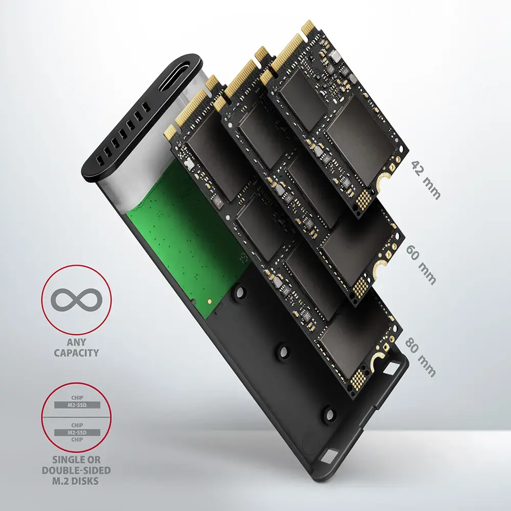SSD korpuss Axagon EEM2-SBC Photo 9