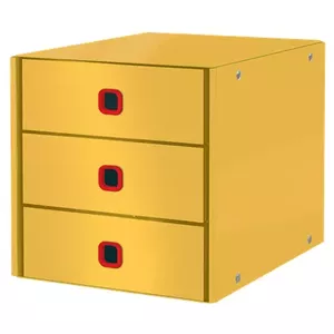 File storage box Leitz Click & Store Cosy A4 Yellow Hardboard Polypropylene