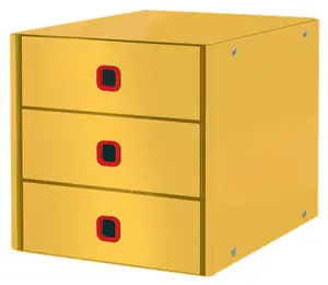 Leitz Click & Store Cosy Настольная картотека с 3 выдвижными ящиками желтая из переработанного картона