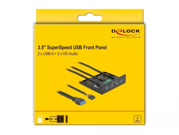 Priekšējā paneļa DeLOCK 3.5" USB 3.2 Gen 1 Photo 5