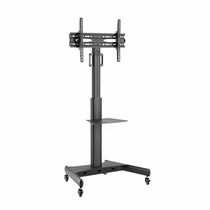 Mobile cart HiSmart HS081171 for interactive displays 32–65 inches with adjustable height and sturdy design
