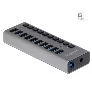 DeLOCK 63670 USB 3.2 Gen 1 Type-B хаб 5000 Mbit/c Серый