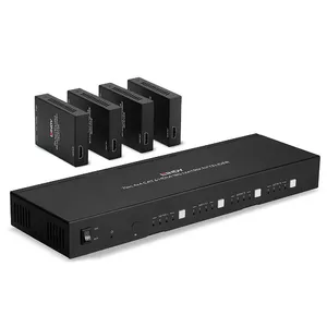 AV raidītājs un uztvērējs Lindy 70m Cat.6 4x4 HDMI 4K60 Matrix Extender