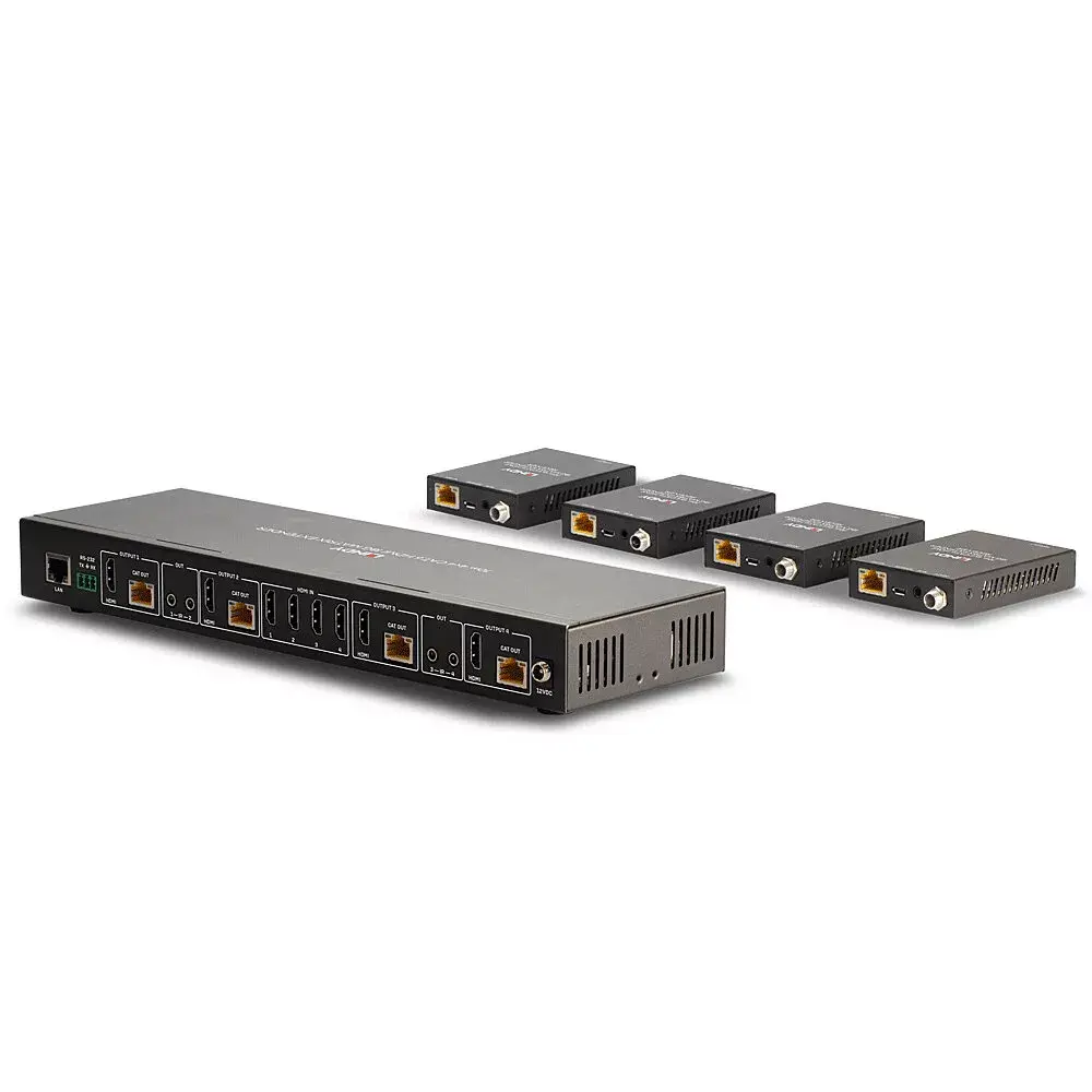 AV raidītājs un uztvērējs Lindy 70m Cat.6 4x4 HDMI 4K60 Photo 5