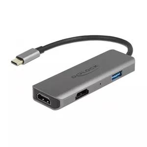 Адаптер DeLOCK USB Type-C Dual HDMI 4K 60Hz USB Port