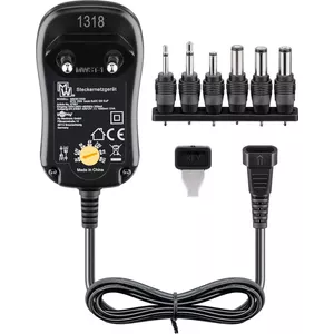Универсальный блок питания Goobay 3V-12V 12W 1A для помещений черный