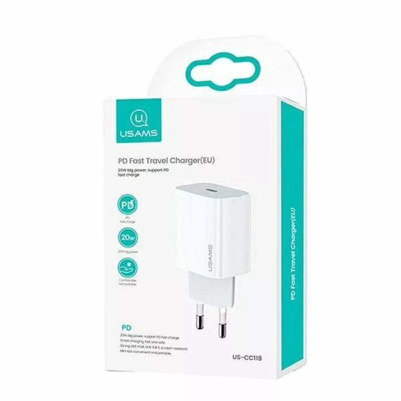 usams T34 US-CC118 20W USB-C сетевой зарядник Photo 7