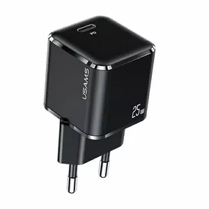 Сетевое зарядное устройство usams T42 mini 25W USB‑C PD3.0 быстрозарядное, компактный USB‑C адаптер питания