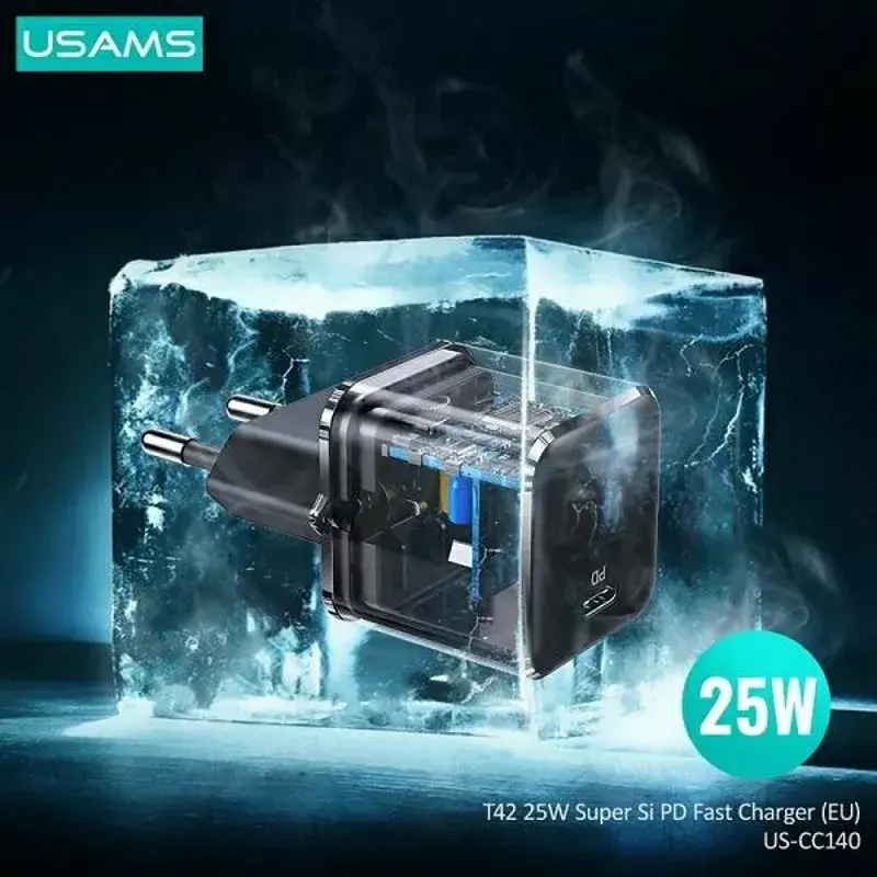 Сетевое зарядное usams T42 mini 25W USB‑C PD3.0 Photo 3