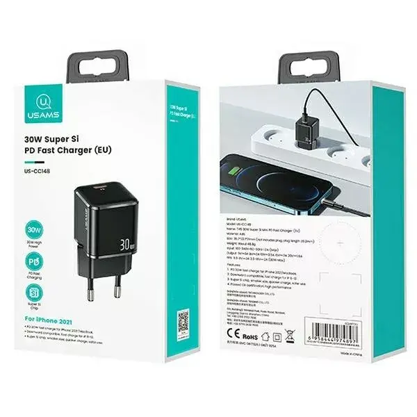 Сетевое зарядное usams T45 30W USB‑C PD3.0 Photo 2