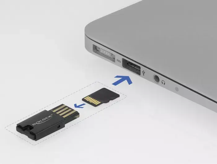 DeLOCK USB 2.0 kartes lasītājs melns Photo 4