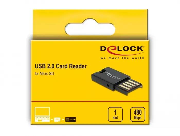 DeLOCK USB 2.0 kartes lasītājs melns Photo 5