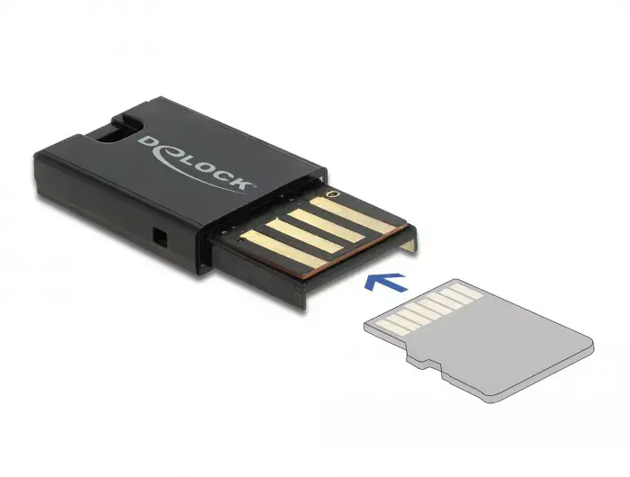 DeLOCK USB 2.0 kartes lasītājs melns Photo 6