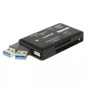DeLOCK SuperSpeed USB kartes lasītājs CF SD Micro SD MS M2 xD 5 Gbps