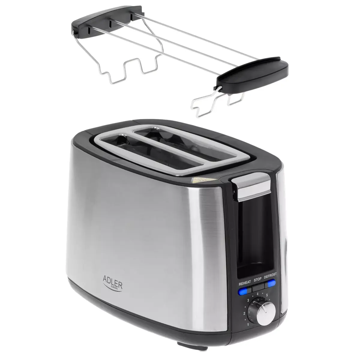 Grauzdētājs Adler AD 3214 — 2 šķēles, 900 W Photo 6