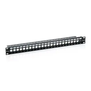 Patch Panel Equip 24-Port Keystone Cat.6 Shielded Black