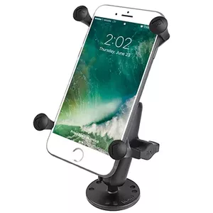 Phone Mount RAM Mounts X-Grip Large Drill-Down Base Black – Active screw mount for smartphones, indoor/outdoor