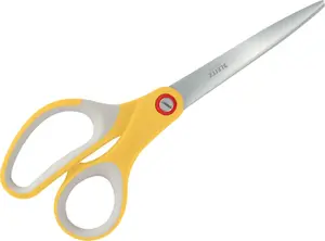 Scissors LEITZ 53320019, 205 mm blade length, yellow handle