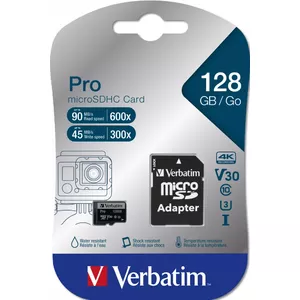 MicroSDXC Verbatim Pro 128GB UHS-I Class 10