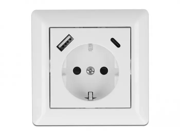 DeLOCK 11489 Socket Outlet CEE 7/3 + USB Photo 3