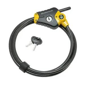 Тросовый замок MASTERLOCK 8420EURD — регулируемый трос 10 мм, P22724