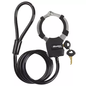 Cable lock MASTER LOCK Street Cuff Black 1000 mm Steel 8 mm