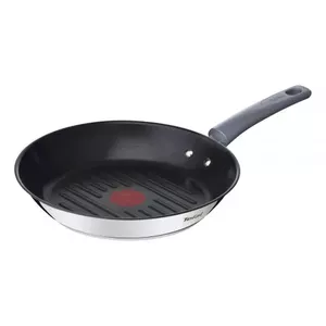 Grill pan Tefal Daily Cook G7314055, round stainless steel, non-stick, 26 cm, induction-compatible