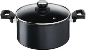 Tefal G2554672 Saucepan 5.2 L Round Black Aluminium Titanium Non-Stick Coating 24 cm