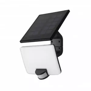 Floodlight VISTA120 10W 4000K Black with integrated solar panel and microwave sensor