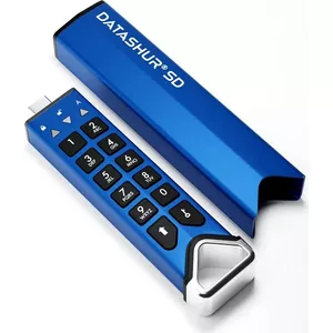 iStorage datAshur SD - USB flash drive with built-in microSD card reader - verschlüsselt - USB-C 3.2 Gen 1