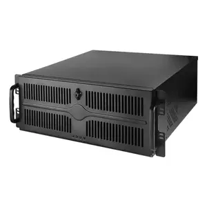 Rack computer case CHIEFTEC UNC-409S-B-OP — Black, supports ATX/micro ATX, 120 mm front fans, 80 mm rear fan, 2.5"/3.5" HDD, 482×480×177.5 mm
