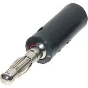 Banana Plug ShiverPeaks 56200-S – single banana connector, black, high-conductivity contact