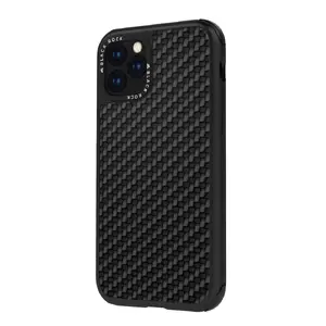 Black Rock Robust Real Carbon mobile phone case Cover Black for Apple iPhone 11 Pro Max