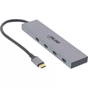 InLine USB 3.2 Gen.2 Хаб 4 порта USB-C 10Gb/s Алюминий