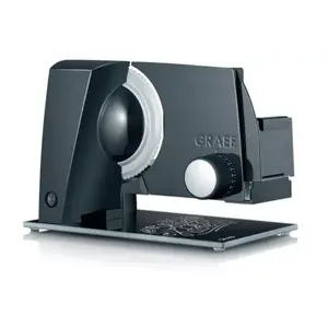 Electric food slicer Graef S12002 — 170 W, max slice 20 mm, black metal